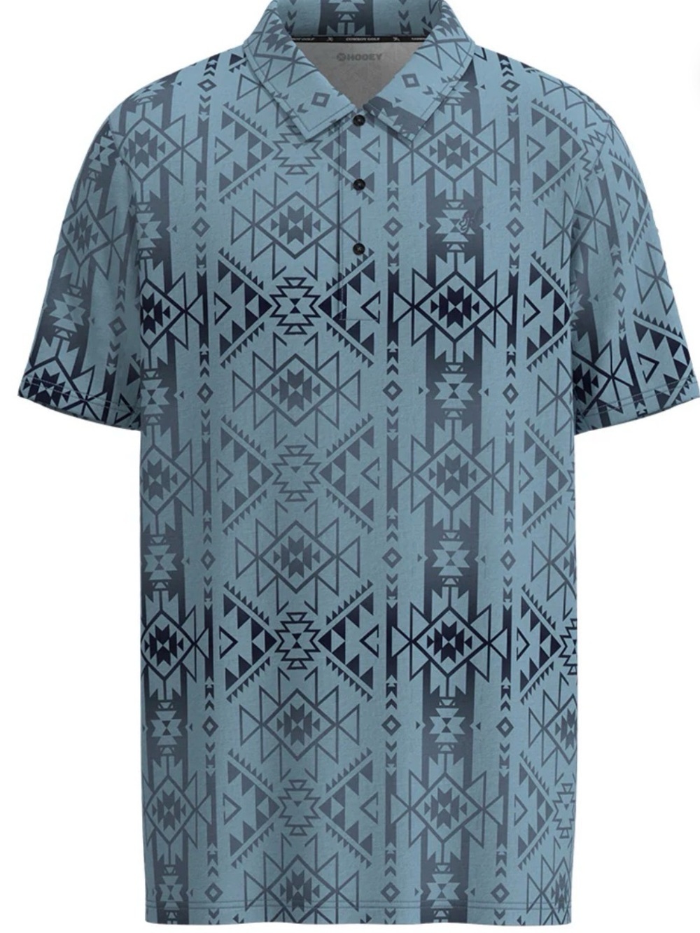 Hooey Blue Aztec Pattern Men’s Weekender Polo Shirt 0163